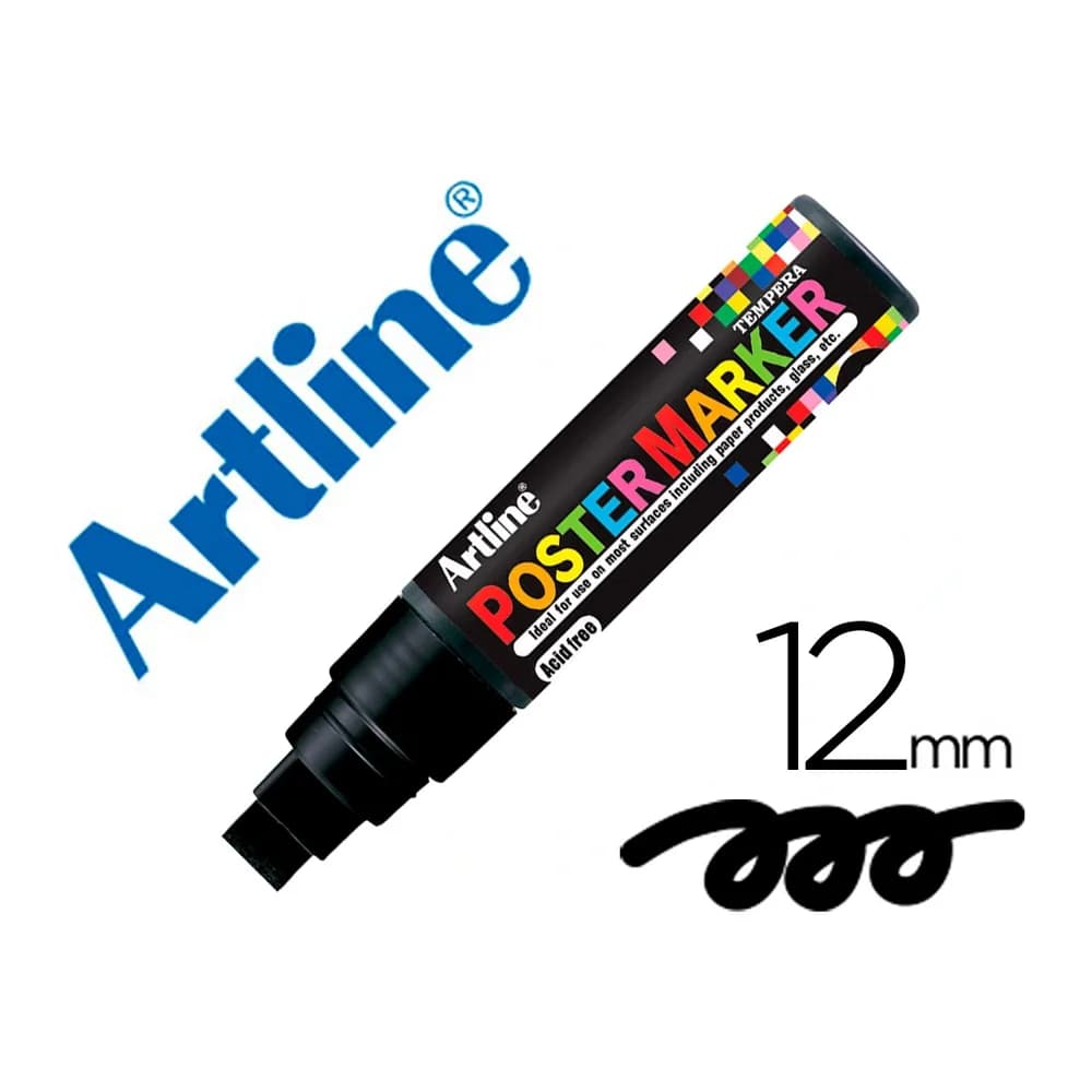 Rotulador artline poster marker epp-12 punta redonda 12 mm color negro