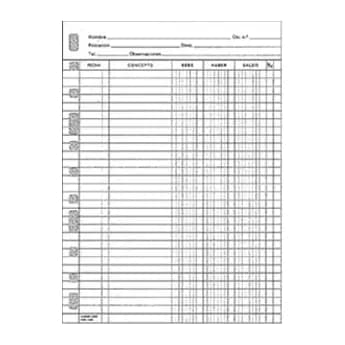 Multifin Recambio multifin 3002 cuarto natural cuentas corrientes 50 hojas 155x215 mm