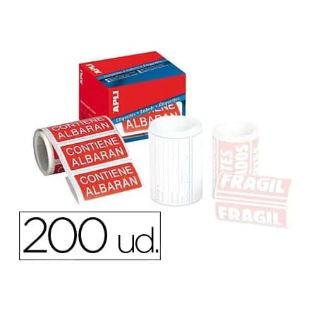 Apli Etiquetas apli contiene albaran 50x100 mm rollo con 200 unidades