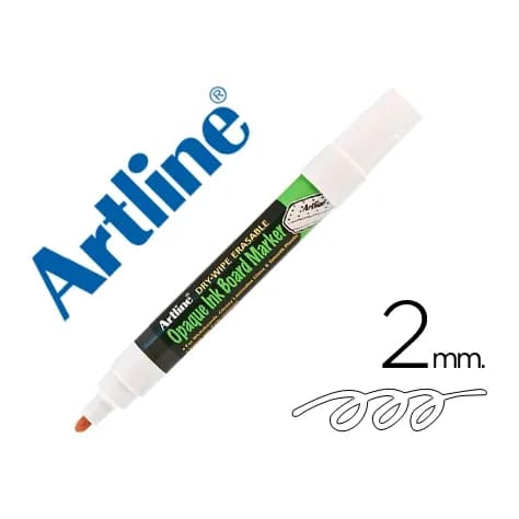 Artline Rotulador artline pizarra epd-4 color blanco opaque ink board punta redonda 2 mm