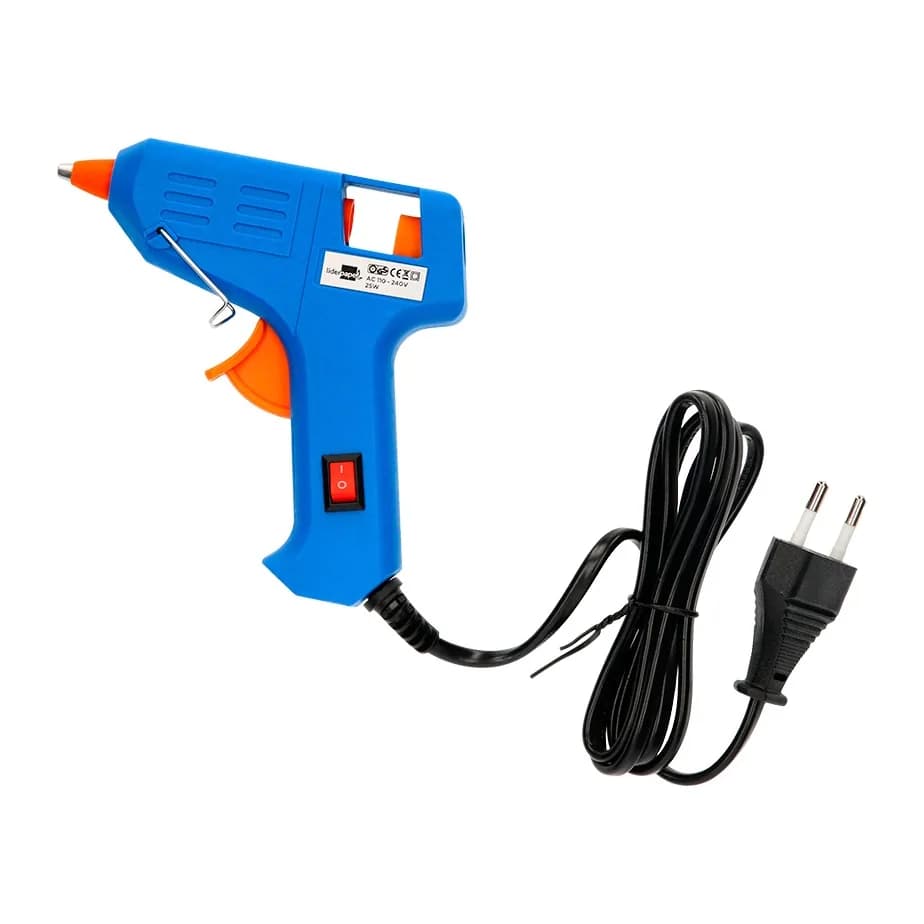 Liderpapel Pistola de silicona caliente mini liderpapel de 25 w con gatillo dispensador y 2 barras de repuesto de 7 mm