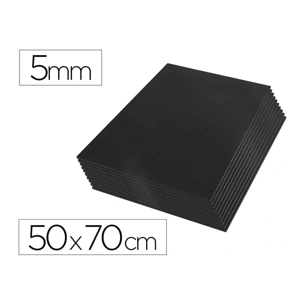 Liderpapel Carton pluma liderpapel negro doble cara 50x70 cm espesor 5 mm