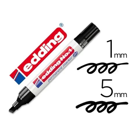 Edding Rotulador edding marcador permanente 1 punta biselada 5 mm recargable