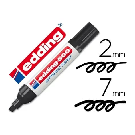 Edding Rotulador edding marcador permanente 500 punta biselada 7 mm