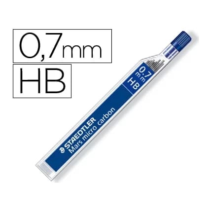 Staedtler Minas staedtler mars micro grafito 0,7 mm hb tubo con 12 minas