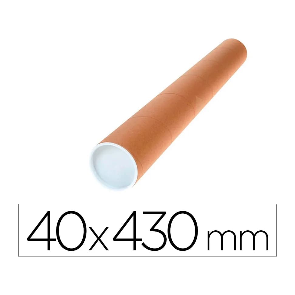 Q-connect Tubo de carton q-connect portadocumentos cartoncillo encolado reciclado 1,8 mm con 2 tapas de plastico 40x430 mm