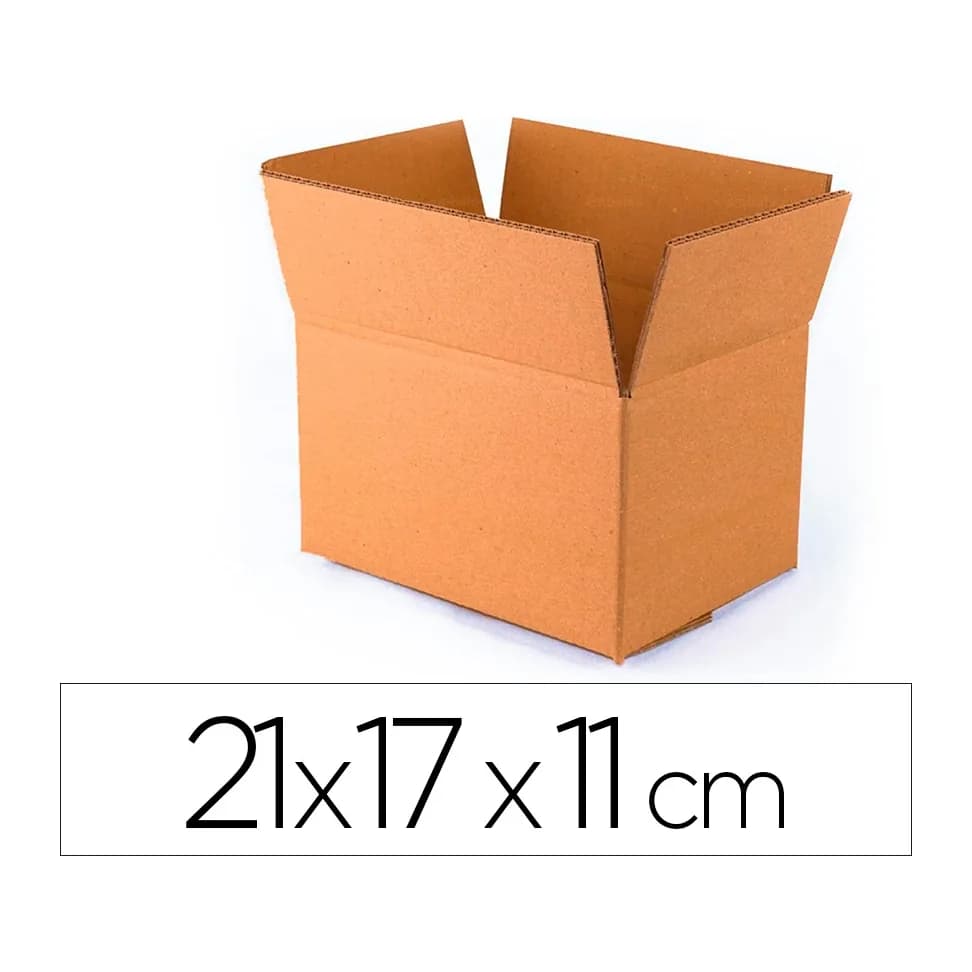 Q-connect Caja para embalar q-connect americana con fondo automaticocarton canal simple 3 mm colorcolor kraft 210x170x110 mm