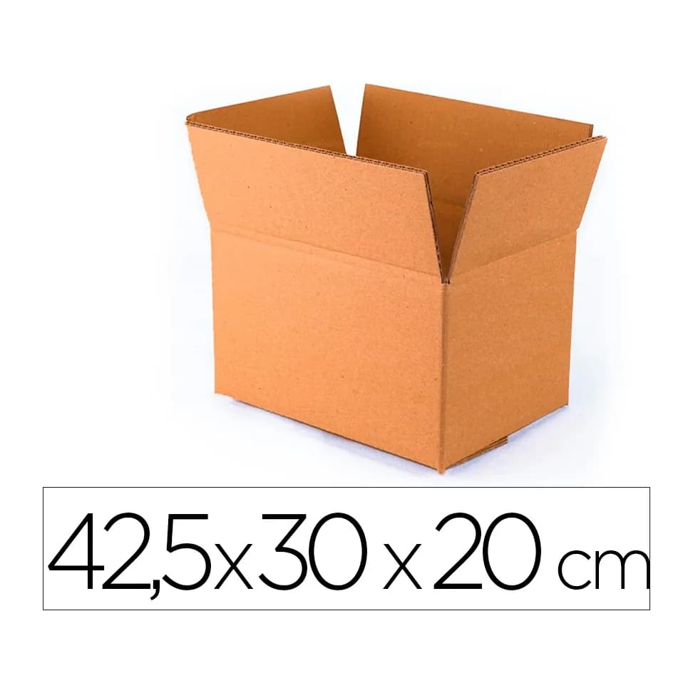 Q-connect Caja para embalar q-connect americana con fondo automaticocarton canal simple 3 mm colorcolor kraft 425x300x200 mm