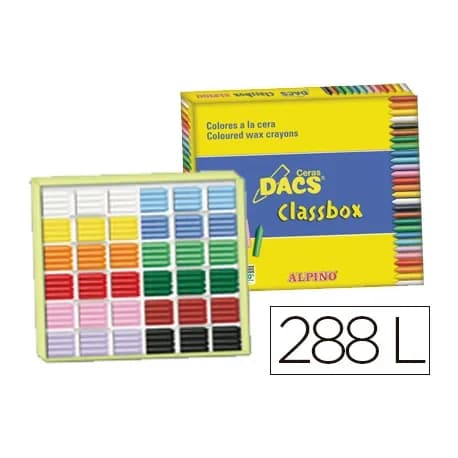 Dacs Lapices cera dacs classbox caja de 288 unidades 12 colores surtidos