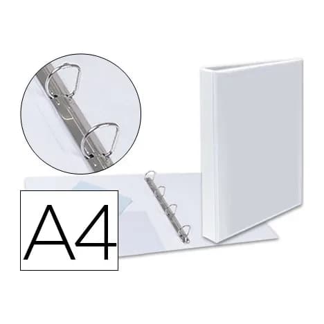 Esselte Carpeta canguro 4 anillas mixtas 25mm esselte a4 plastico blanca