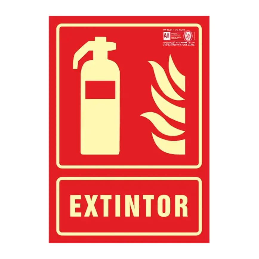 Syssa Pictograma syssa señal de extintor en pvc fotoluminiscente 210x297 mm