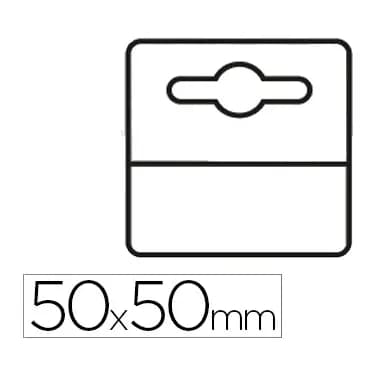 Djois Etiqueta colgador adhesiva djois en pvc 50x50 mm pack de 1000 unidades