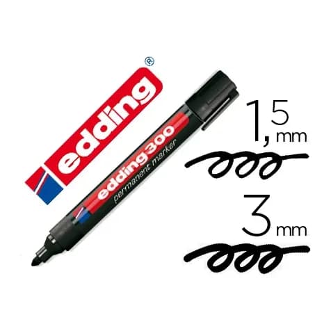 Edding Rotulador edding marcador permanente 300 punta redonda 1,5-3 mm recargable