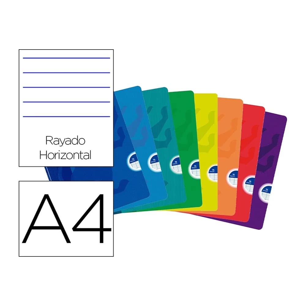 Oxford Libreta escolar oxford openflex tapa flexible optik paper 48 hojas din a4 rayado horizontal colores surtidos