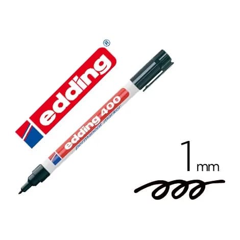 Edding Rotulador edding marcador permanente 400 punta redonda 1 mm recargable