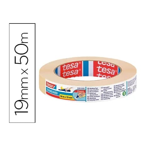 Tesa Cinta adhesiva tesa para pintor 50 mt x 19 mm