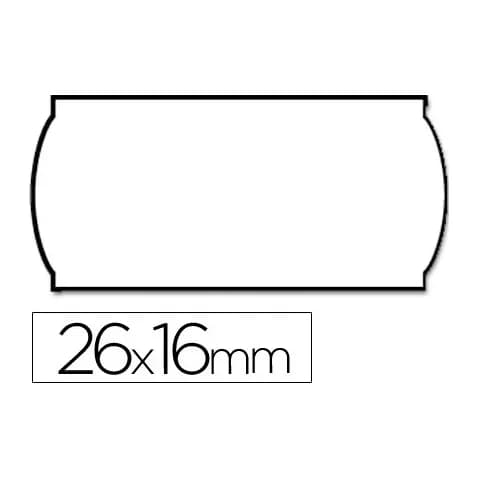 Meto Etiquetas meto onduladas 26x16 mm blanca adh.1 removible rollo de 1200 etiquetas troqueladas para etiquetadora tovel