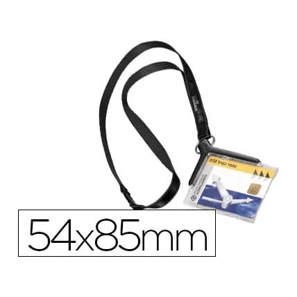 Durable Identificador con cordon plano durable acrilico diagonal 54x85mm