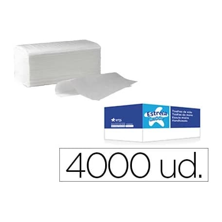 Amoos Toalla de papel secamanos amoos engarzada 2 capas 21x22 cm caja de 4000 unidades