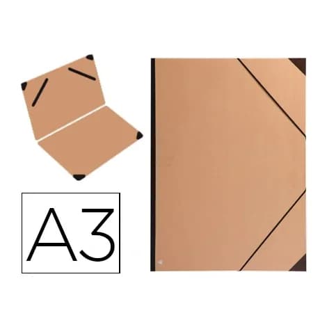 Clairefontaine Carpeta planos clairefontaine din a3 con gomas kraft marron verjurado
