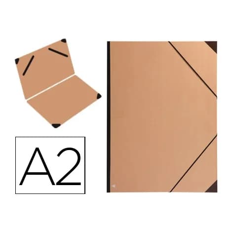 Clairefontaine Carpeta planos clairefontaine din a2 con gomas kraft marron verjurado