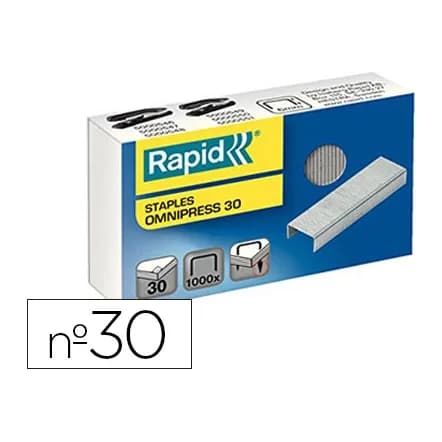 Rapid Grapas rapid omnipress 30 galvanizadas caja de 1000 unidades