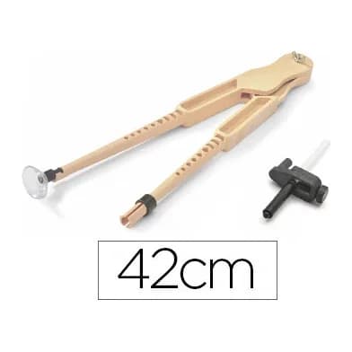 Faibo Compas para encerado faibo de plastico imitacion madera con adaptador 42 cm
