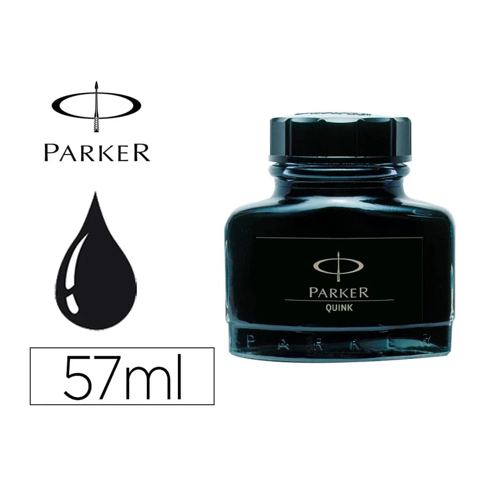 Parker Tinta estilografica parker negra bote 57 ml