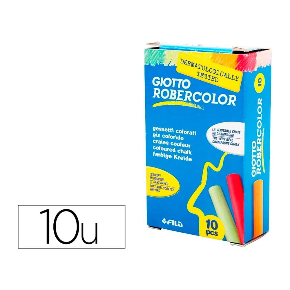Robercolor Tiza color antipolvo robercolor caja de 10 unidades