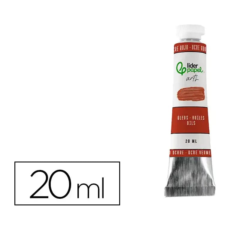 Liderpapel Pintura al oleo liderpapel tubo de aluminio de 20 ml color ocre rojo