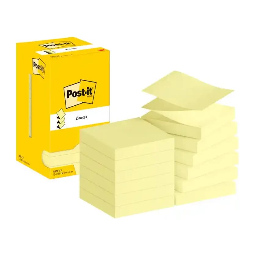 Post-it Bloc de notas adhesivas quita y pon post-it 76x76 mm z-notes