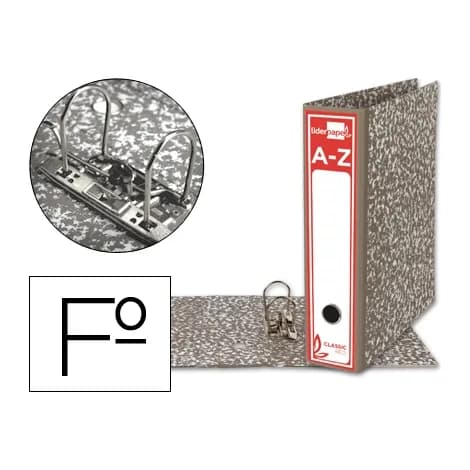 Liderpapel Archivador de palanca liderpapel classic red carton entrecolado sin rado compresor metalico