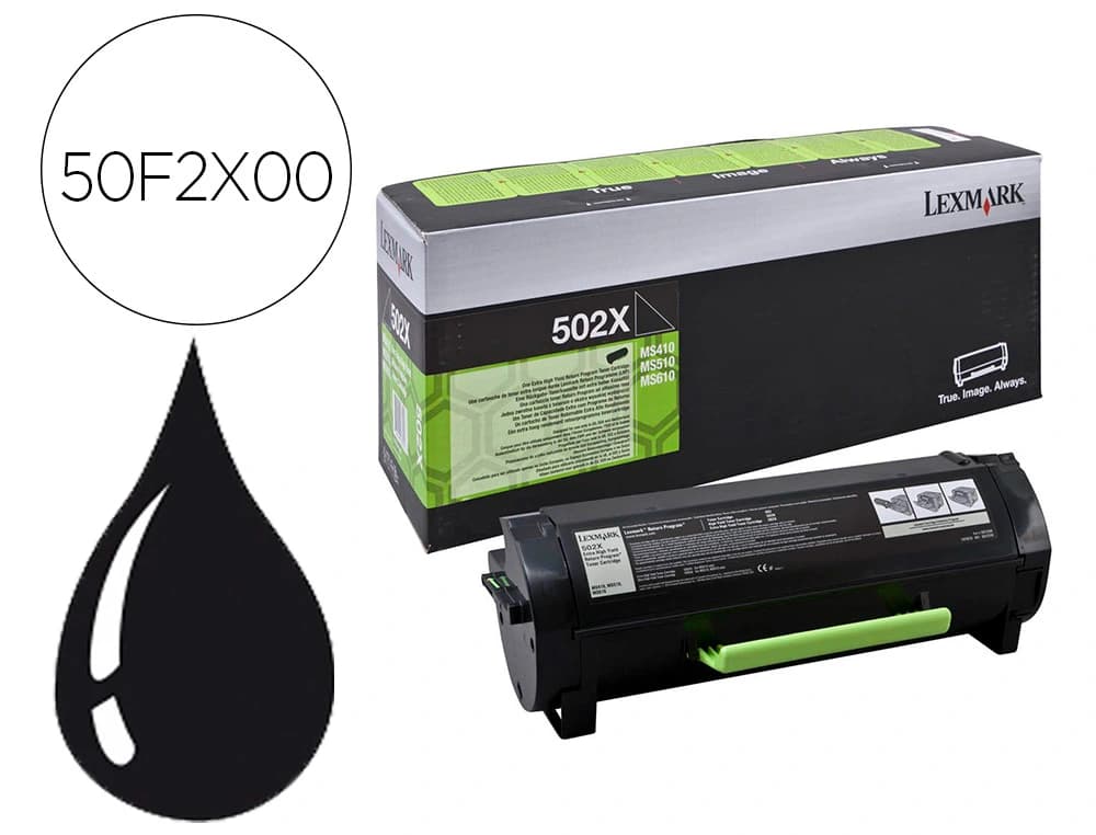 Lexmark Toner lexmark 502xáms410 / ms510 / ms610 negro 10000 paginas