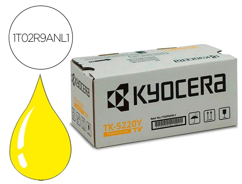 Kyocera Toner kyocera mita tk-5220y amarillo ecosys m5521cdw, ecosys m5521cdn 1200 pag