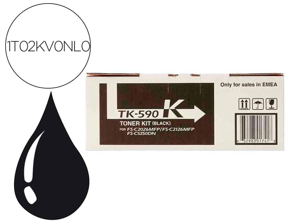 Kyocera Toner kyocera tk590k fs-c2026mfp/2126mfp/5250dn negro 7000 paginas