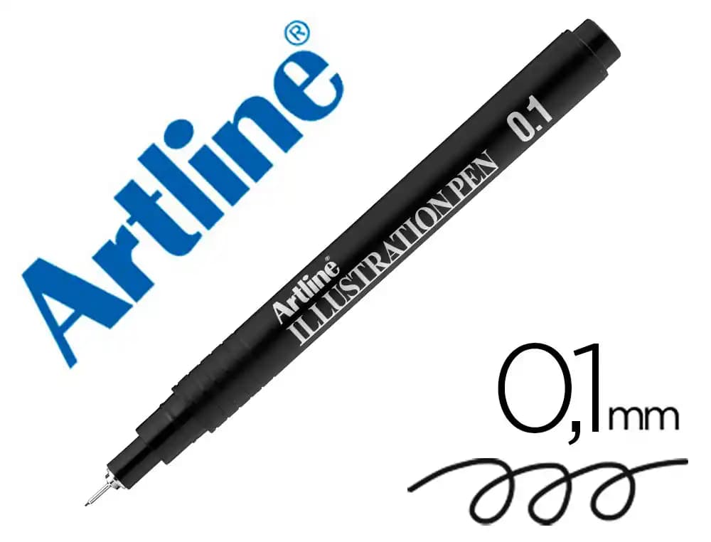 Artline Rotulador artline calibrado micrometrico negro illustration pen ek-281iln punta poliacetal 0,1mm
