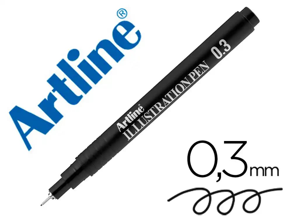 Artline Rotulador artline calibrado micrometrico negro illustration pen ek-283iln punta poliacetal 0,3mm