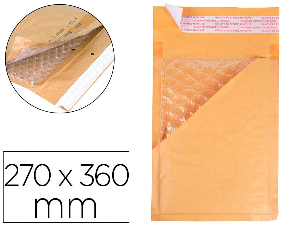 Q-connect Sobre burbujas crema q-connect h/5 270 x 360 mm
