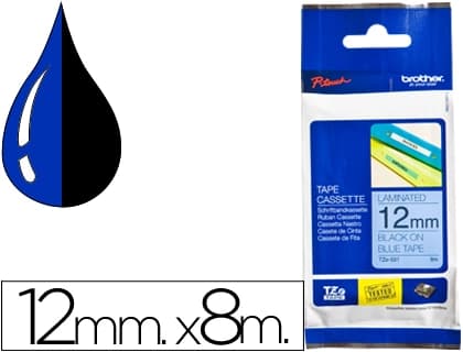 Brother Cinta brother tze531 azul-negro 12mm longitud 8 m