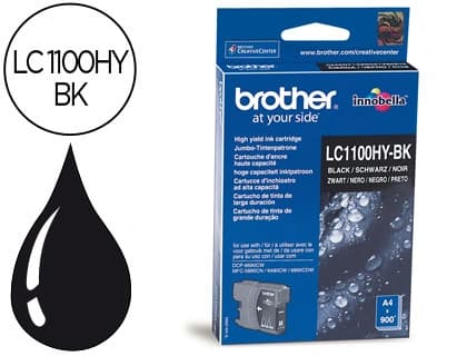 Brother Ink-jet brother lc-1100bk negro alta capacidad 900 pag