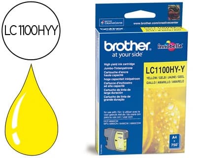 Brother Ink-jet brother lc-1100y amarillo alta capacidad 750 pag