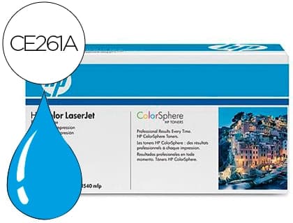 Hp Toner hp color laserjet cp4025/cp4525 -ce261a- cian 11.000 pags