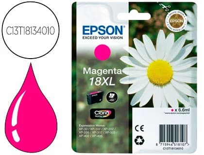 Epson Ink-jet epson t18xl magenta expression home xp-102 xp-205 xp-305 xp-405 capacidad 470 pag