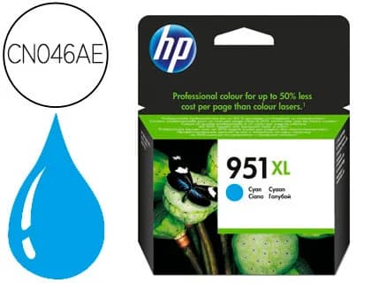 Hp Ink-jet hp 951xl cian cn046ae capacidad 1500 pag