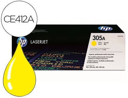 Hp Toner hp 305a laserjet m351/m451/m375/m475 amarillo - 2600 pag -