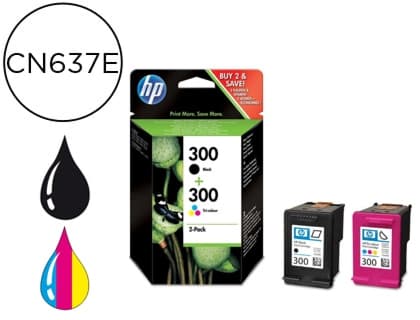 Hp Ink-jet hp n.300 negro + tricolor deskjet photosmart envy pack 2