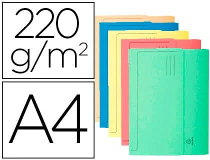 Exacompta Subcarpeta cartulina con bolsa exacompta din a4 colores surtidos 210 gr