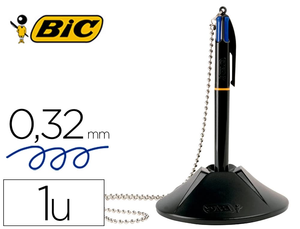 BIC Bolígrafo BIC cuatro colores con peana