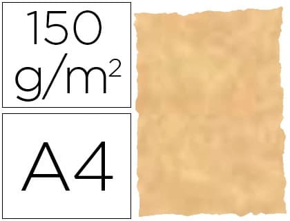 Michel Papel pergamino din a4 troquelado 150 gr color parchment ocre paquete de 25 hojas