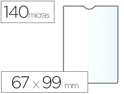 Esselte Funda portadocumento esselte plastico transparente 140 micras tamaño 67x99 mm
